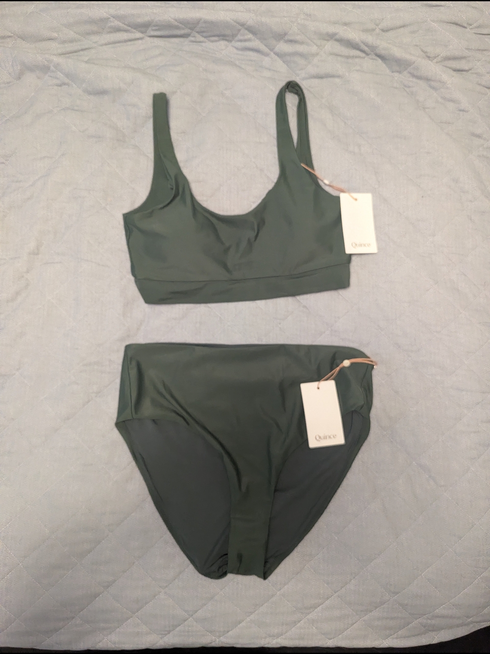 Quince Palm Green Bikini Set